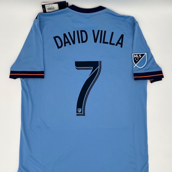 New David Villa #7 New York City 2017/2018 Home ORIGINAL Adidas Soccer Jersey L
